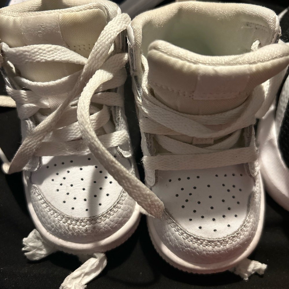 Kids White High-Top Sneakers